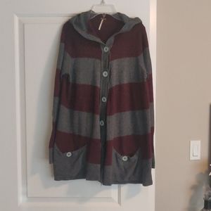 Free People hooded cardigan.